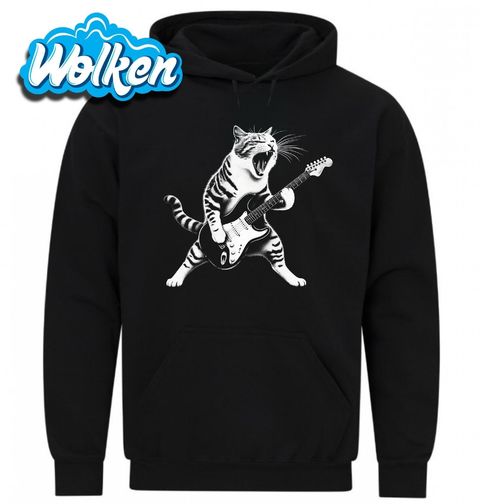 Obrázek produktu Pánská mikina Kočičí Rockstar Rock & Meow