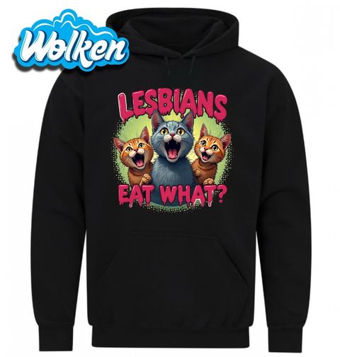 Obrázek produktu Pánská mikina Lesby jí co? Vystrašené Kočky Lesbians Eat What