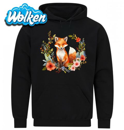 Obrázek produktu Pánská mikina Liška v Květinách Cute Red Fox
