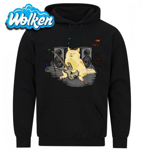 Obrázek produktu Pánská mikina Kočka s Baskytarou Cat Bass Player