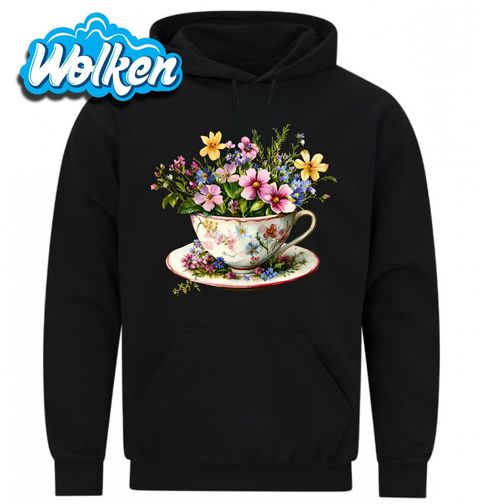 Obrázek produktu Pánská mikina Šálek květinového čaje Vintage Teacup