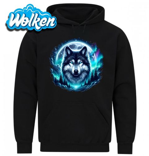 Obrázek produktu Pánská mikina Mystický vlk Polární záře