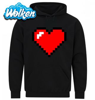Mikina Pixelové Červené Srdce Heart.jpg