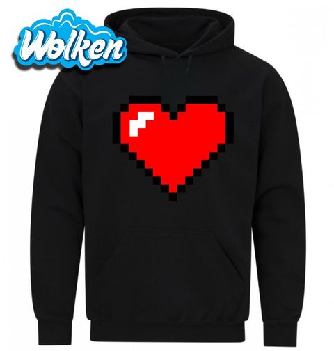 Obrázek produktu Pánská mikina Pixelové Červené Srdce Heart
