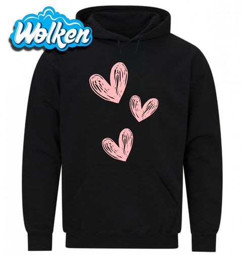 Obrázek produktu Pánská mikina Tři růžová srdce Three Pink Hearts