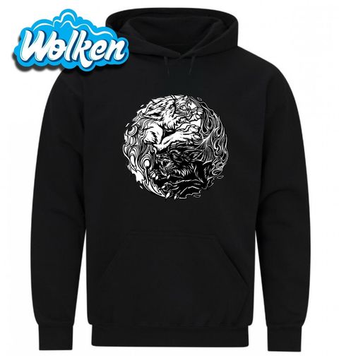 Obrázek produktu Pánská mikina Jin a Jang Vlci divočiny Yin Yang Wolf