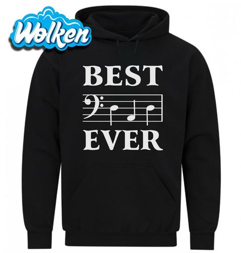Obrázek produktu Pánská mikina Nejlepší Táta Basový klíč a noty Best Dad Ever