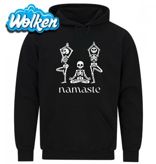Mikina Tři Kostlivci Namaste.jpg