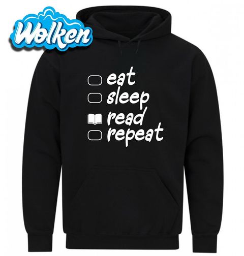 Obrázek produktu Pánská mikina Jez Spi Čti Zopakuj Eat Sleep Read Repeat