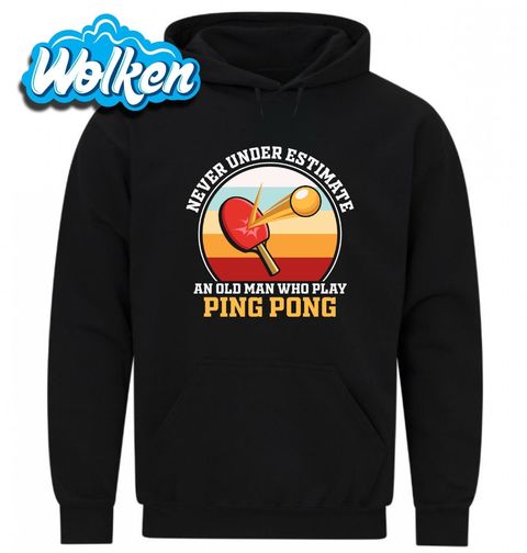 Obrázek produktu Pánská mikina Nikdy nepodceňuj starého muže, který hraje stolní tenis