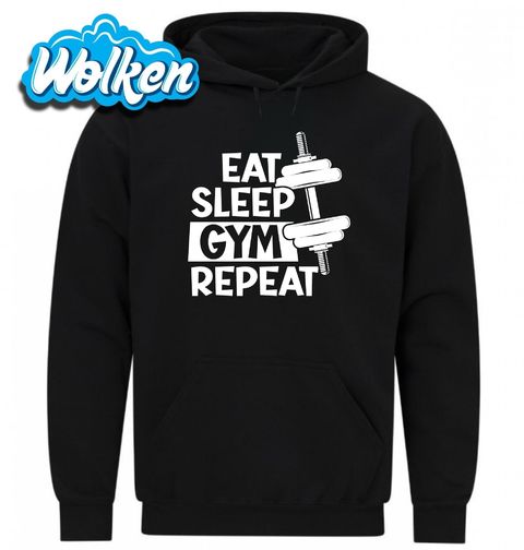 Obrázek produktu Pánská mikina Jez Spi Posiluj Opakuj Eat Sleep Gym Repeat