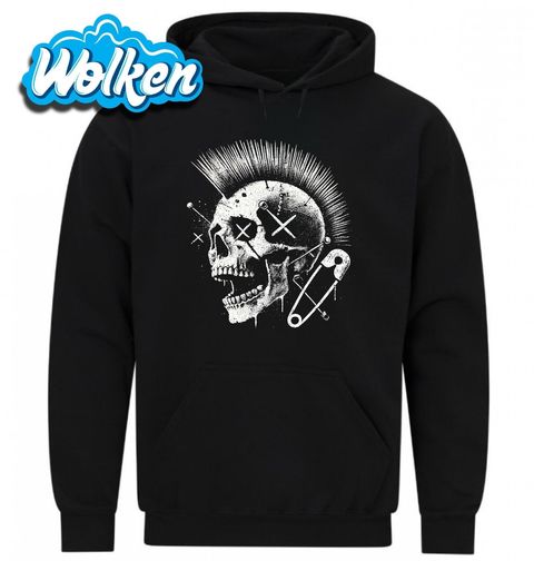 Obrázek produktu Pánská mikina Lebka Pankáč Punk’s Not Dead Skull