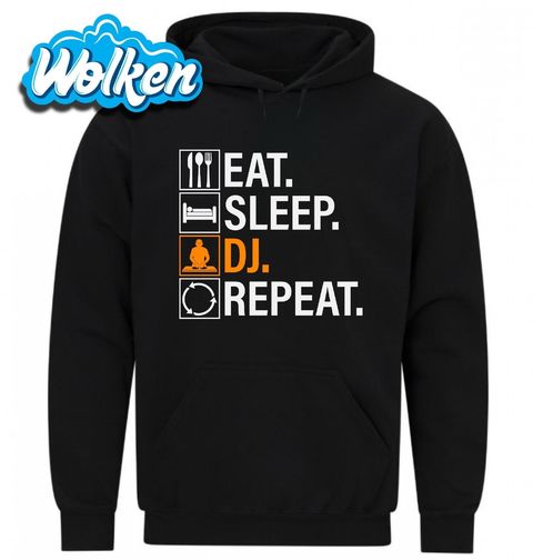 Obrázek produktu Pánská mikina Jez Spi DJ Opakuj Eat Sleep DJ Repeat