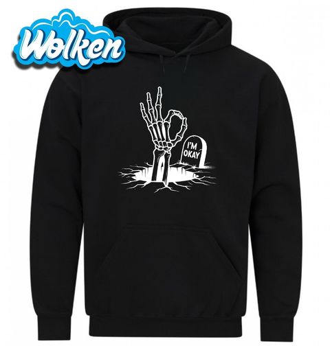 Obrázek produktu Pánská mikina Jsem v pohodě Ruka Kostlivce I’m Okay Skeleton 