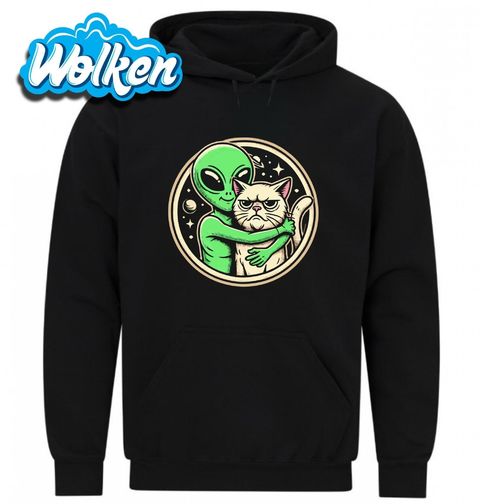 Obrázek produktu Pánská mikina Mimozemšťan a naštvaná Kočka Alien Cat