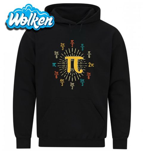 Obrázek produktu Pánská mikina Kolik je hodin? Pí (𝝅) Pi Clock