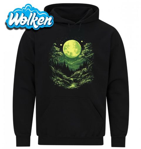 Obrázek produktu Pánská mikina Zářící Zelený Měsíc Moon Green Forest