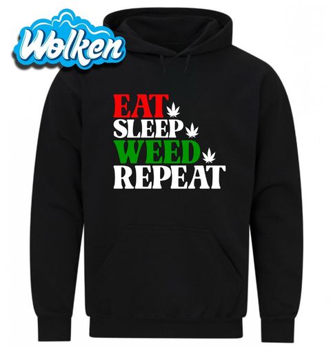 Obrázek produktu Pánská mikina Jez, Spi, Zahul si, Zopakuj Eat Sleep Weed Repeat