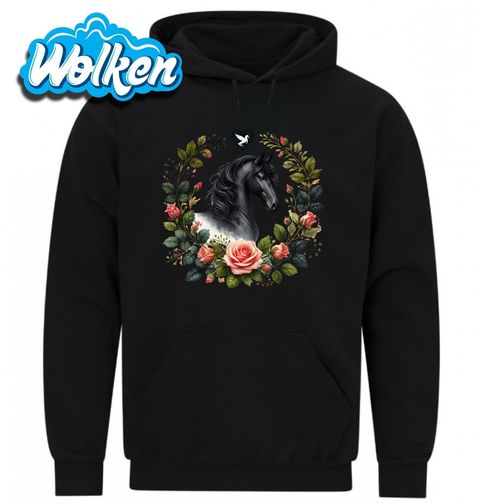 Obrázek produktu Pánská mikina Černý Hřebec mezi Růžemi