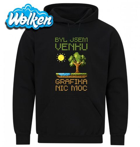 Obrázek produktu Pánská mikina Byl jsem venku, grafika nic moc