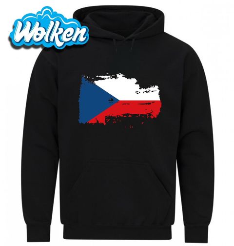 Obrázek produktu Pánská mikina Potrhaná Vlajka České republiky