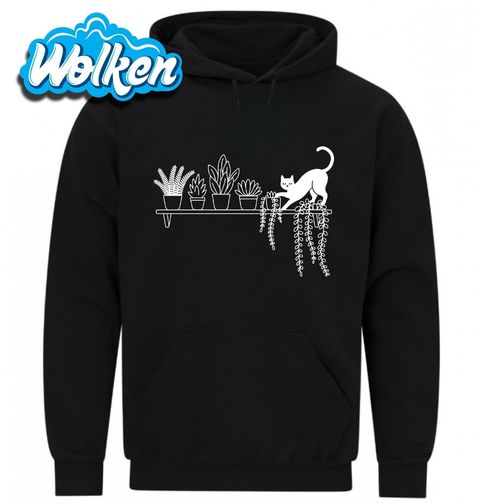 Obrázek produktu Pánská mikina Moje kočka mi shazuje květináče!