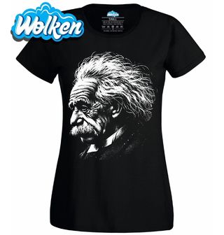Dámské tričko Zamyšlený Albert Einstein.jpg