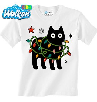 Dětské tričko Černá kočka na Vánoce.jpg