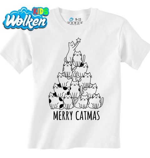 Obrázek produktu Dětské tričko Kočičí Stromeček Merry Catmas