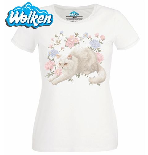 Obrázek produktu Dámské tričko Elegantní Bílá Kočka