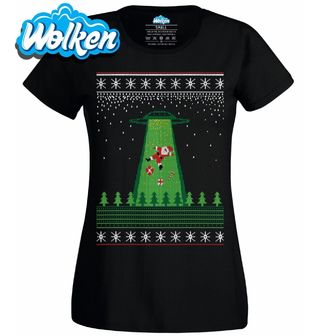 Dámské tričko Únos Santy Clause UFO Ugly Sweater.jpg