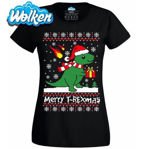 Obrázek produktu Dámské tričko Vánoční T-Rex Merry T-Rexmas