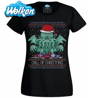 Dámské tričko Volání Vánoc Cthulhu Call of Christmas.jpg