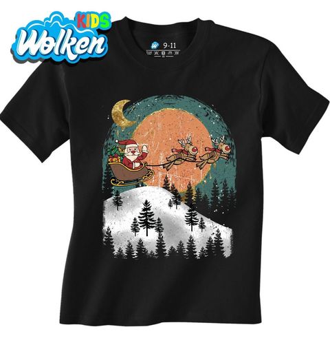 Obrázek produktu Dětské tričko Santa a Sobí Spřežení