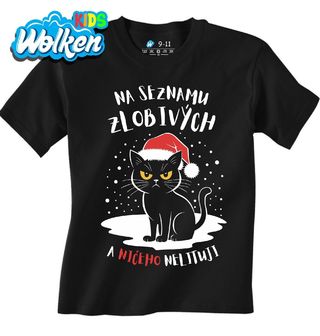 Dětské tričko Zlobivá Kočka o Vánocích.jpg