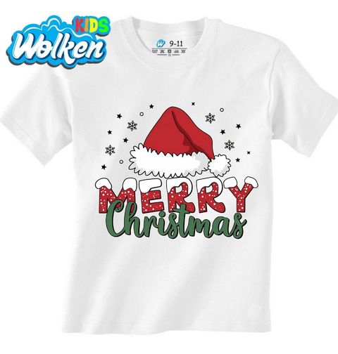 Obrázek produktu Dětské tričko Santova čepice Merry Christmas
