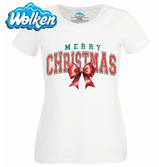 Dámské tričko  Vánoční mašle Merry Christmas.jpg