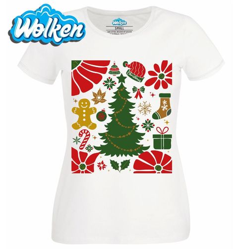 Obrázek produktu Dámské tričko Vánoční Balící Papír