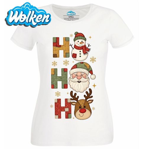 Obrázek produktu Dámské tričko Vánoce se Záplatou Ho Ho Ho