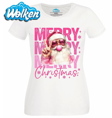 Obrázek produktu Dámské tričko Růžový Santa se Žvýkačkou