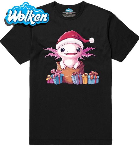 Obrázek produktu Pánské tričko Vánoční Axolotl v Pytli Dárků