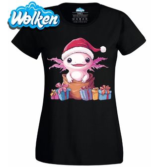 Dámské tričko Vánoční Axolotl v Pytli Dárků.jpg