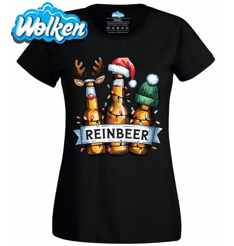 Obrázek produktu Dámské tričko Vánoční Sobí Pivo Reinbeer