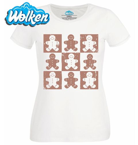 Obrázek produktu Dámské tričko Vánoční Perníčky Gingerbread man