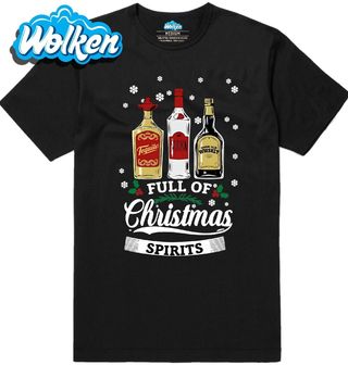 Pánské tričko Vánoční Panák Christmas Spirits.jpg