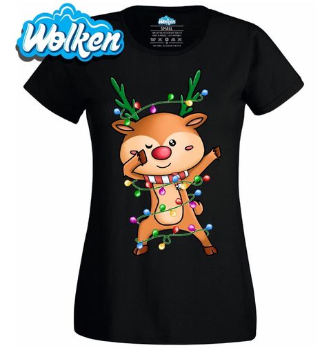 Obrázek produktu Dámské tričko Vánoční Dabující Sob Rudolf
