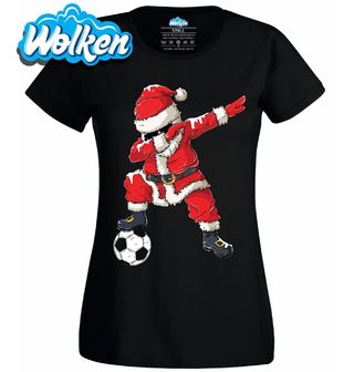 Dámské tričko Dabující Santa Fotbalista.jpg
