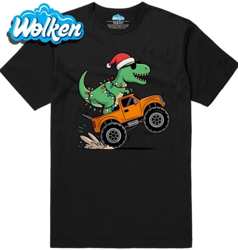 Obrázek produktu Pánské tričko Vánoční T-Rex v Monster Trucku