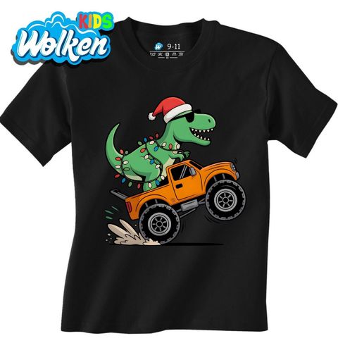 Obrázek produktu Dětské tričko Vánoční T-Rex v Monster Trucku
