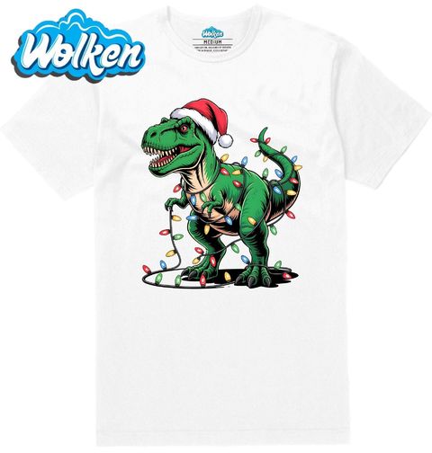 Obrázek produktu Pánské tričko Vánoční T-Rex s Čepicí